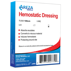 Hemostatic Dressing Bandage - Areza Medical - Top Quality Wound Care Solutions at Affordable Prices - Advanced Wound Care Dressings - Wound Care Supplies - Surgical Dressings